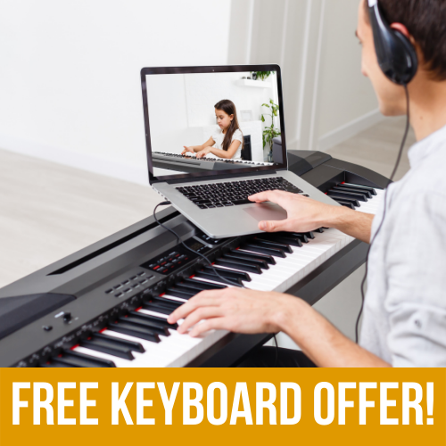Special Offer: 6 Month Online Piano Lesson Package with a FREE KEYBOARD! 2